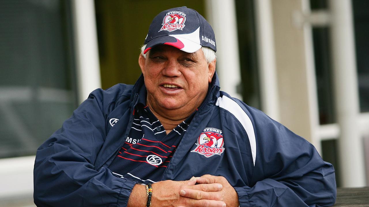 Arthur Beetson during a Sydney Roosters NRL training session in 2009. Picture: Matt King/Getty Images