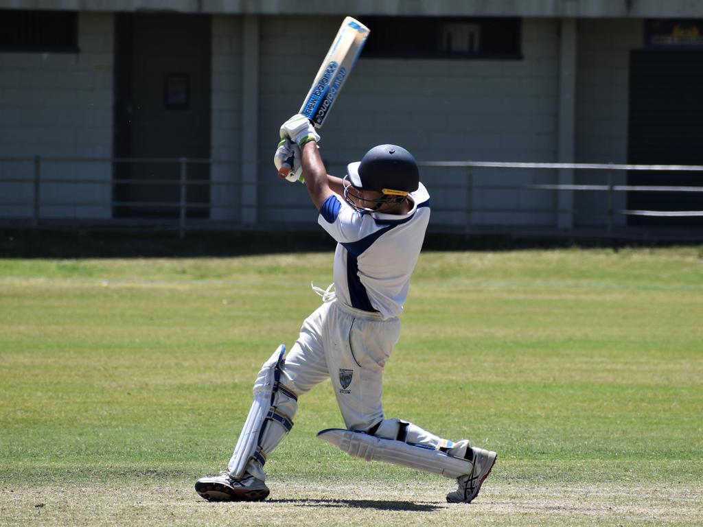 Troy Turner goes big for Harwood in the North Coast Cricket Council North Coast Premier League One-Day clash between Clarence River and Harwood at McKittrick Park on Sunday, 15th November, 2020. Photo Bill North / The Daily Examiner