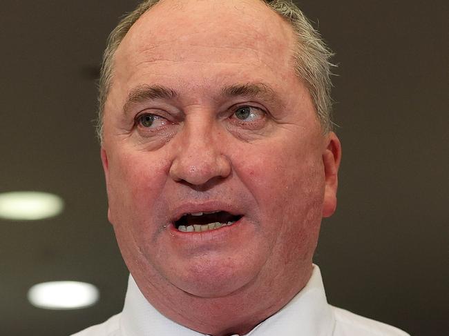 CANBERRA, AUSTRALIA - NewsWire Photos OCTOBER 28th 2021: Soon to be acting Prime Minister, Deputy PM Barnaby Joyce spoke to journalists at a press conference in Parliament House, Canberra.Picture: NCA Newswire / Gary Ramage