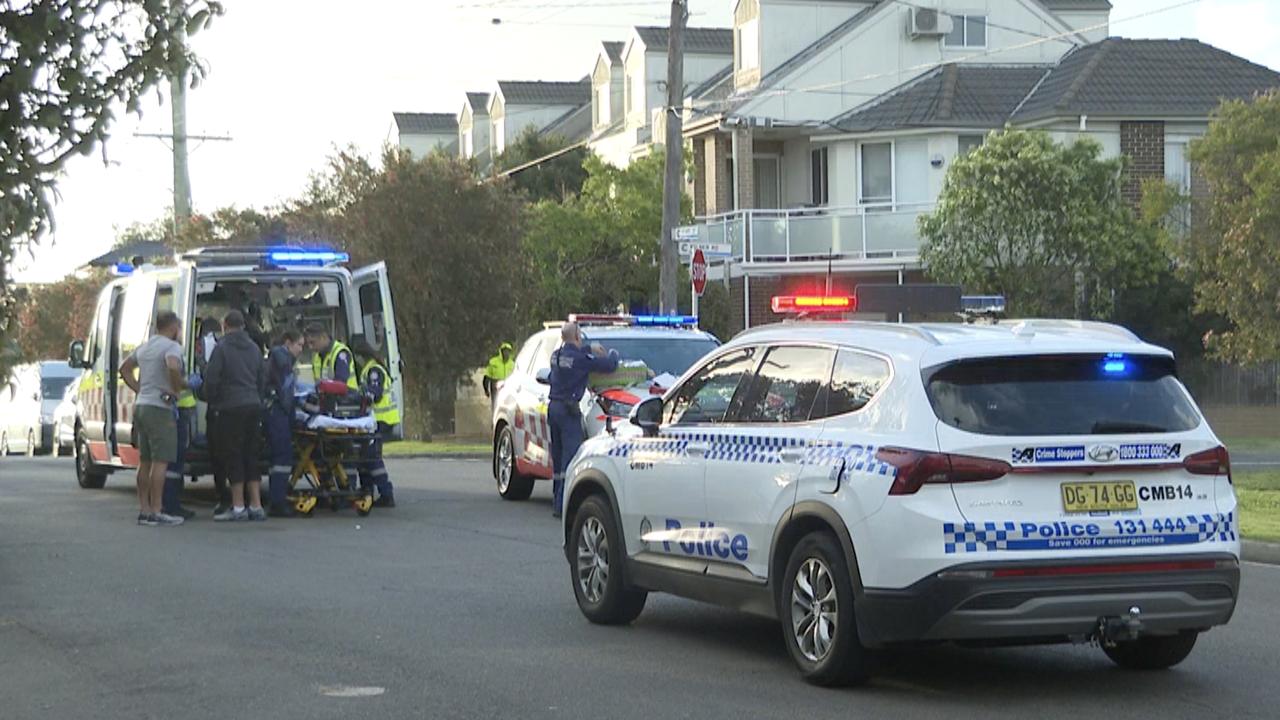 Paramedics were called to Henry St Guildford on Saturday evening following reports a “school-aged child” was hit by a car. Picture: TNV