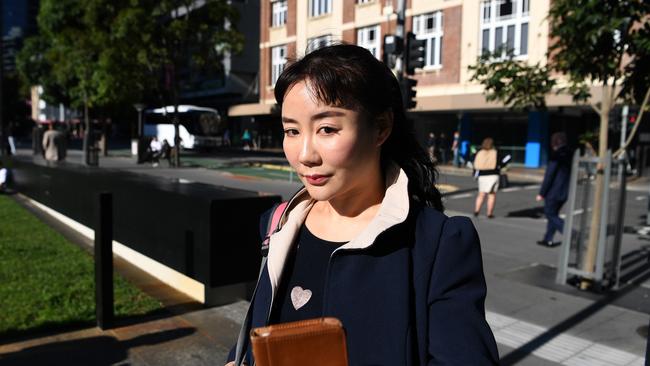 Yutian Li arrives at the District Court in Brisbane last Friday. Picture: Dan Peled/AAP