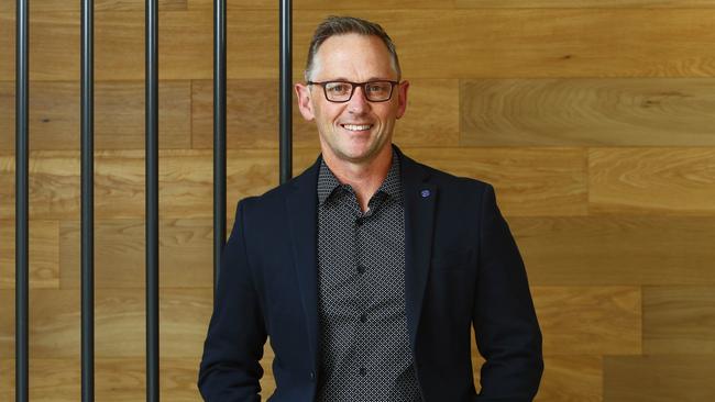 Tech executive Hugh Williams co-founded the non-profit CS in Schools program to help teachers become experts at teaching IT content to students. Picture: Aaron Francis/The Australian.