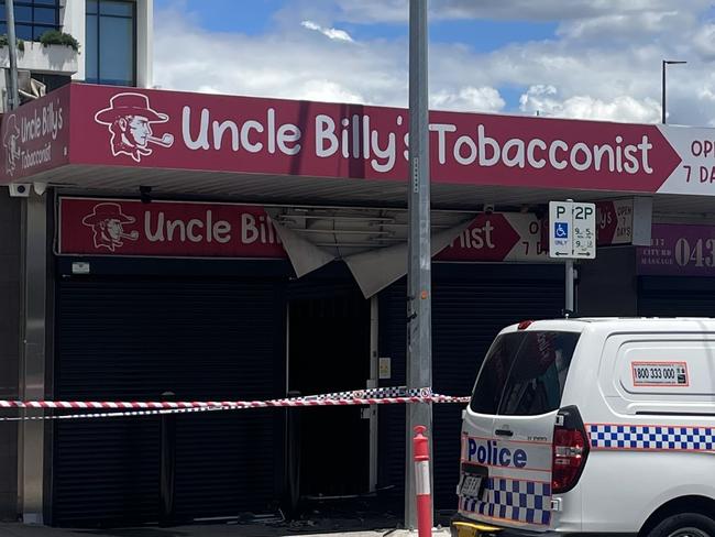 Uncle Billy’s Tobacconist on City Rd at Beenleigh was gutted by a suspicious blaze this morning.