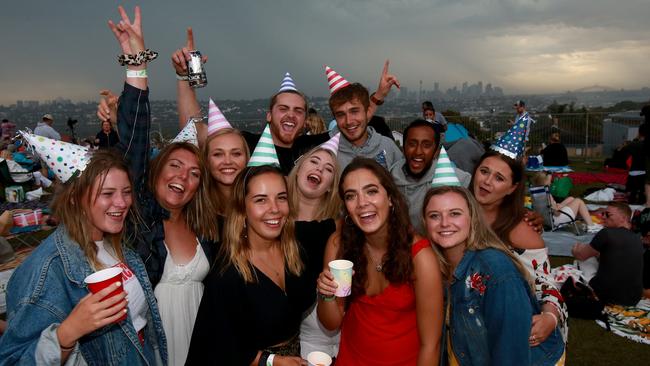 Revellers at Dudley Page Reserve in Dover Heights. Picture: Toby Zerna