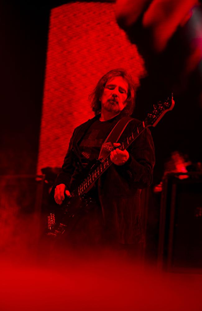 Rock revelations ... Geezer Butler on stage in Perth on Black Sabbath’s final tour. Photo by Ross Halfin.