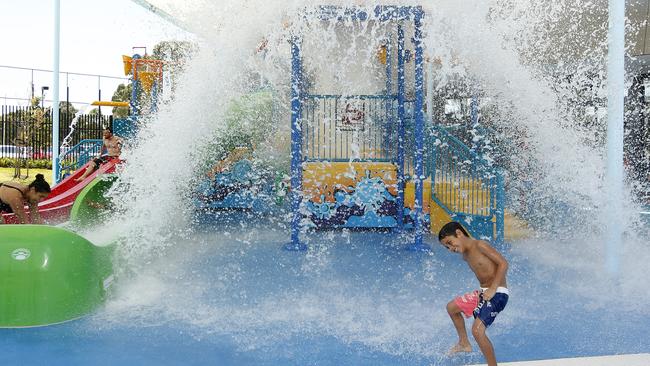 The splash zone at the Noble Park Aquatic Centre.