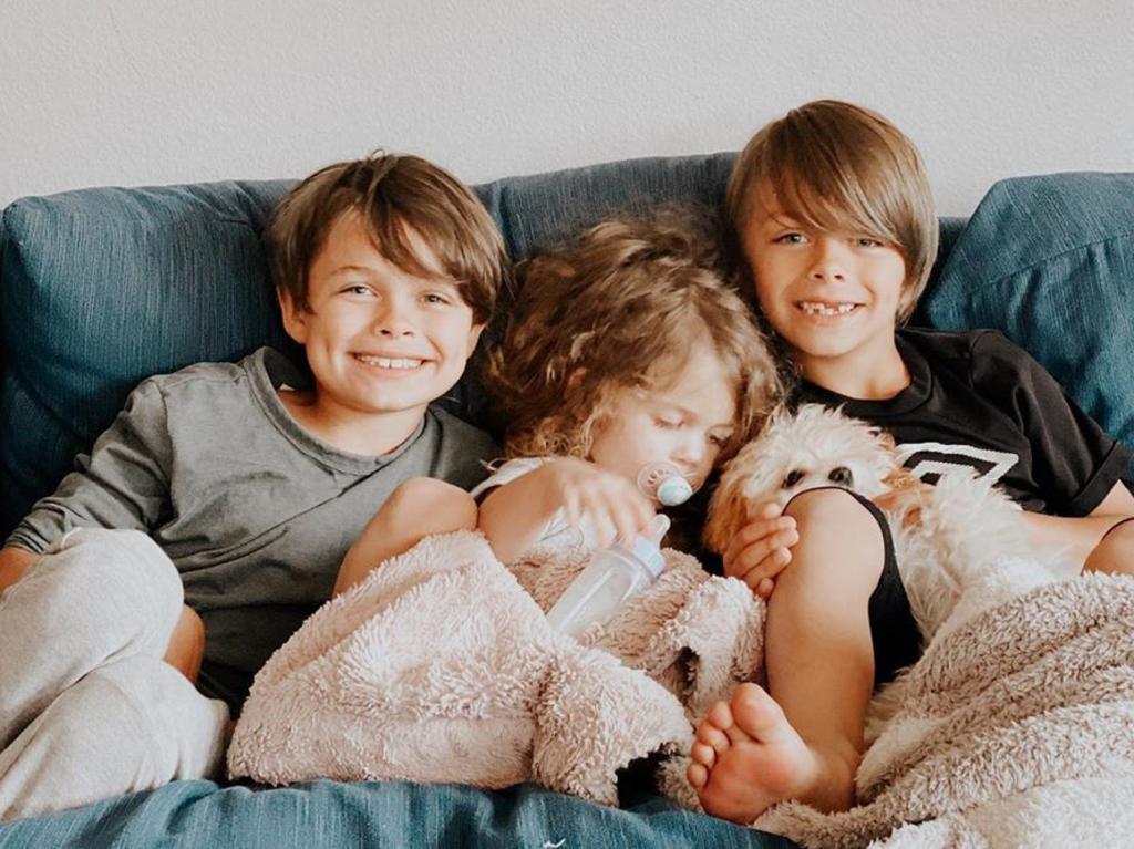 Stevie with her two brothers Wesley and Sawyer. Picture: Instagram.