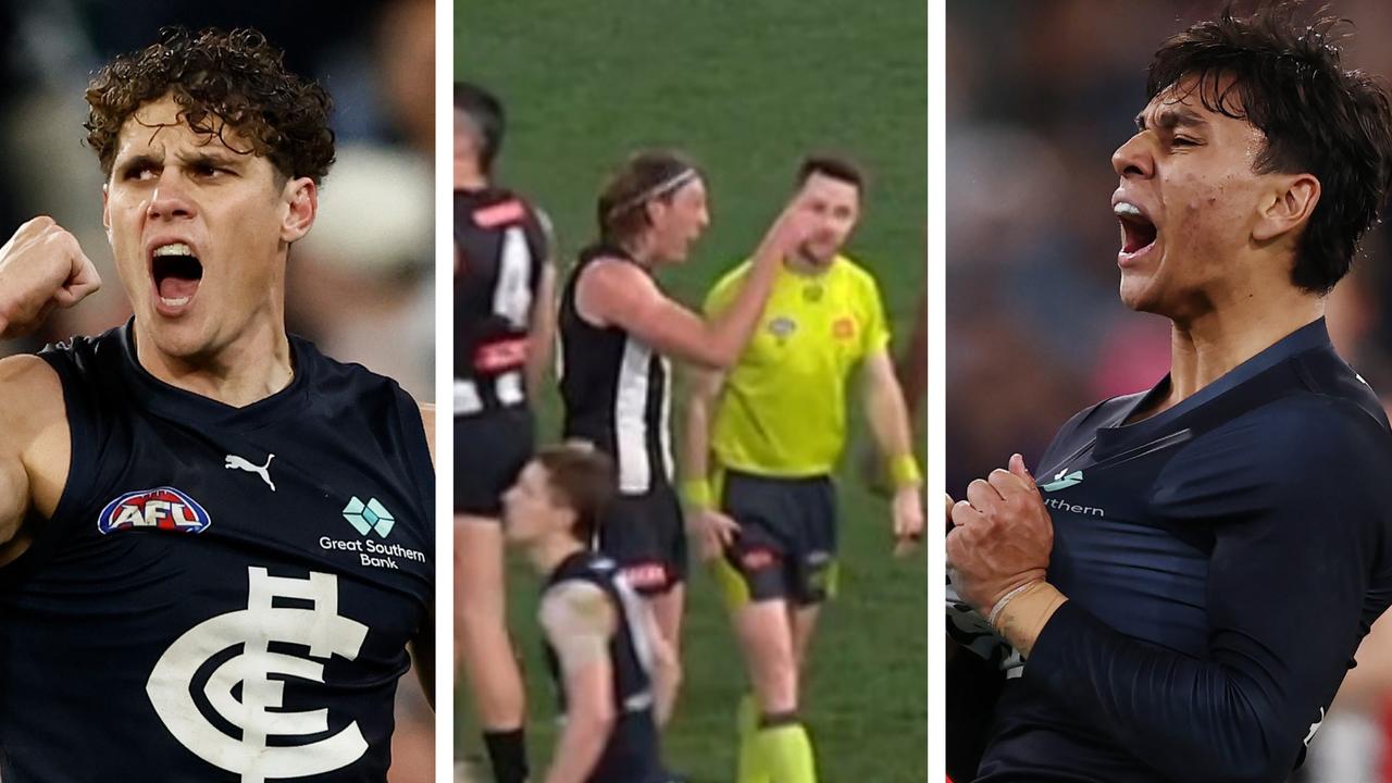 The Blues stunned the Magpies, but not before the dissent ruled reared its head again.