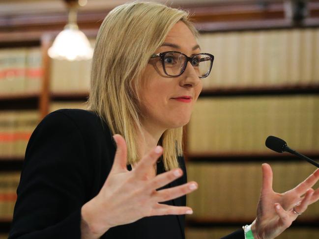 Amy Brown gives evidence during the inquiry into the appointment of John Barilaro as Senior Trade and Investment Commissioner to the Americas. Picture: Newswire