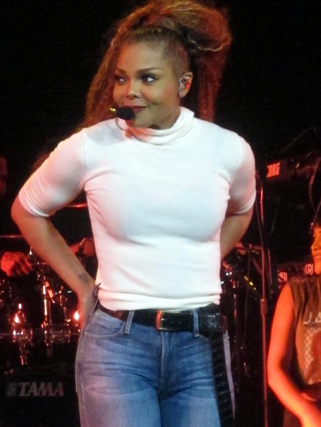Janet Jackson looking great on the opening night of her State Of The World tour. Picture: Splash.