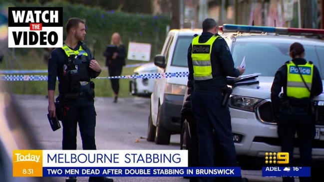 Horror as two men dead after stabbing in Brunswick, Melbourne (9 News)