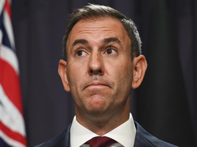 CANBERRA, AUSTRALIA, NewsWire Photos. JANUARY 29 2024: Federal Treasurer Jim Chalmers holds a press conference at Parliament House in Canberra. Picture: NCA NewsWire / Martin Ollman