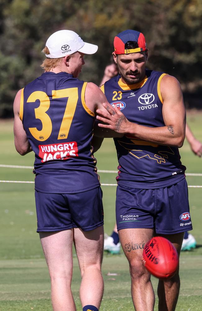 NEWS ADV Crows track watch Izak Rankine training at Westminster School Oval Image/Russell Millard Photography