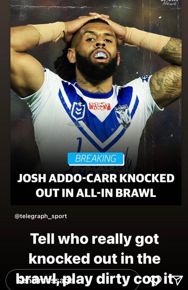 Addo-Carr’s Instagram post.