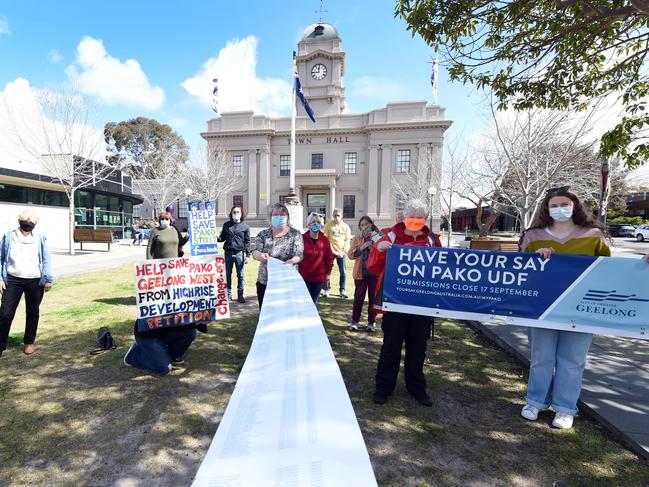 Save Our Pako community campaign is fighting against a council proposal to allow 10-storey buildings in Geelong West.