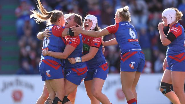 An honesty session saved Newcastle’s season and has them one win away from a second NRLW title. Picture: Scott Gardiner/Getty Images