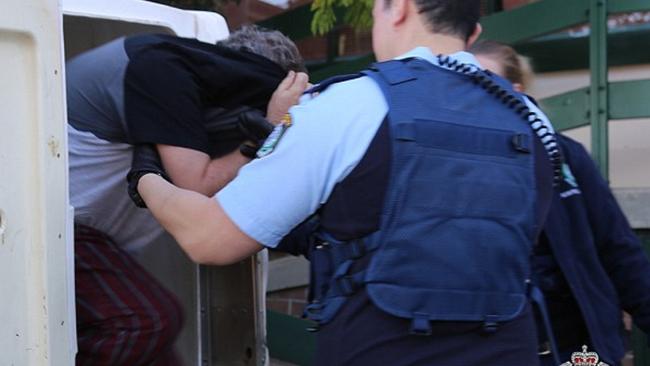 Gregory John Richardson being arrested on August 9, 2018. Picture: NSW Police