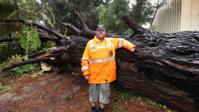 Ben Owen was called out to help storm victims when his wife phoned him to say their house had been crushed by a huge pine tree last October. Picture: David Caird