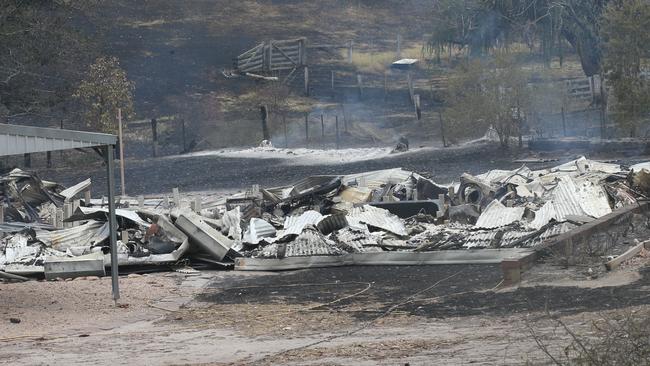 One of the many houses that were destroyed in Sarfsield. Picture: David Crosling