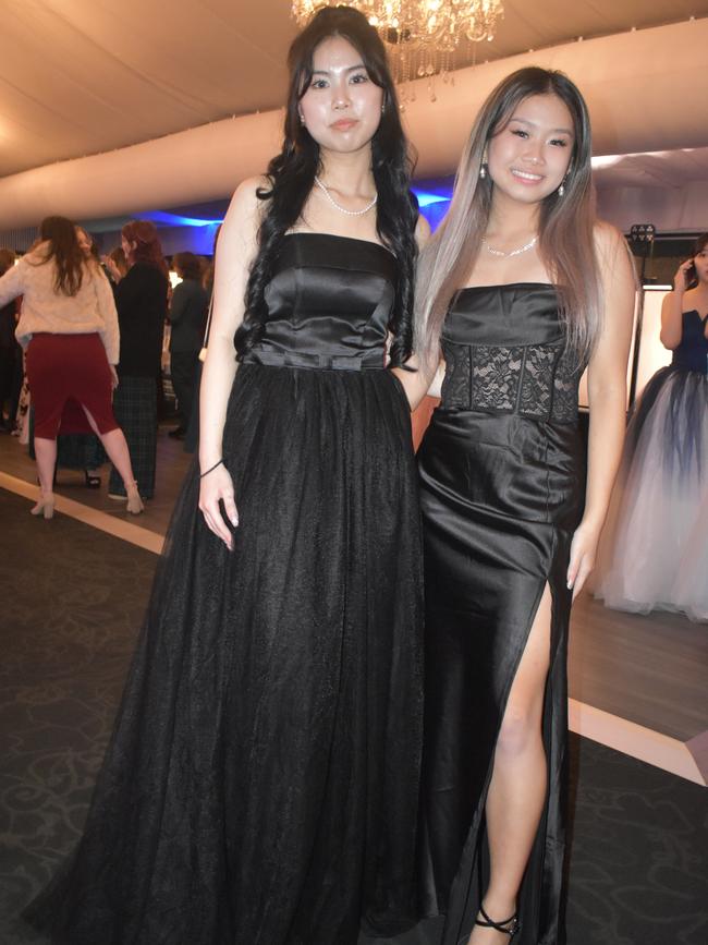 Nadia Jiraboonsri and Emma Lyn at Queensland Academies Creative Industries formal.