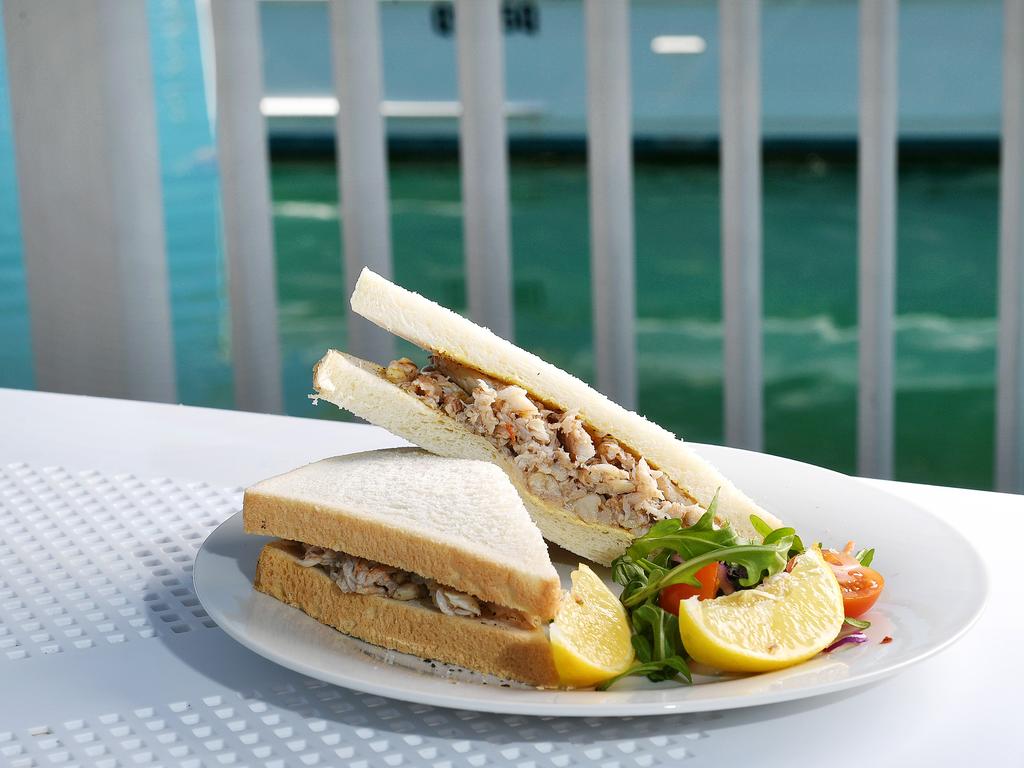 Marina Coffee's specialty, The Crab Sandwich. Picture: Shae Beplate.