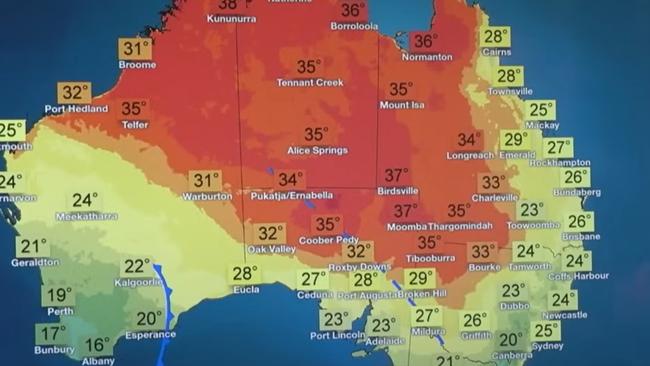 Temperatures are set to soar over the weekend. Picture: BOM