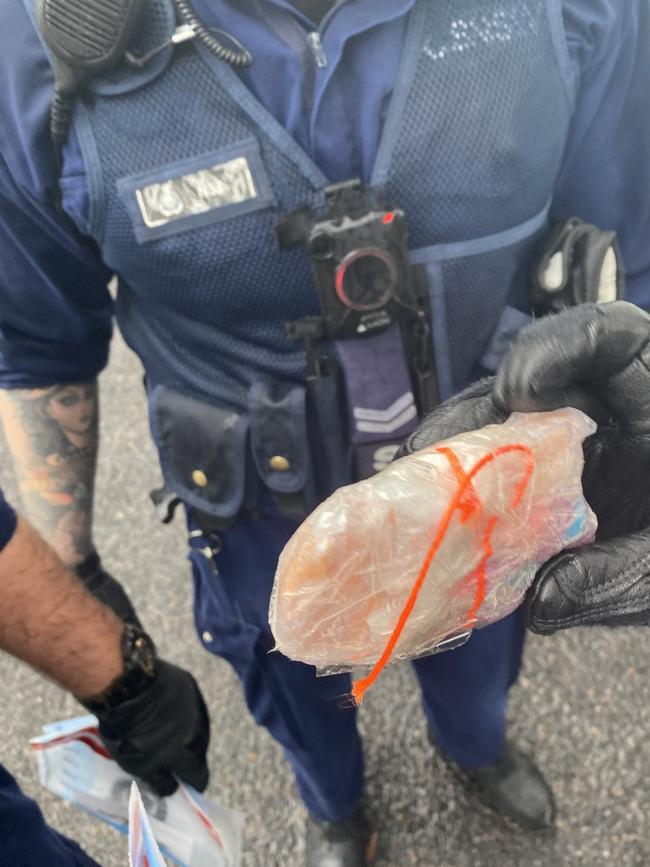 This was the parcel which was allegedly set to be dropped by a drone into Cessnock Jail before it was intercepted by Corrective Service officers. Supplied.