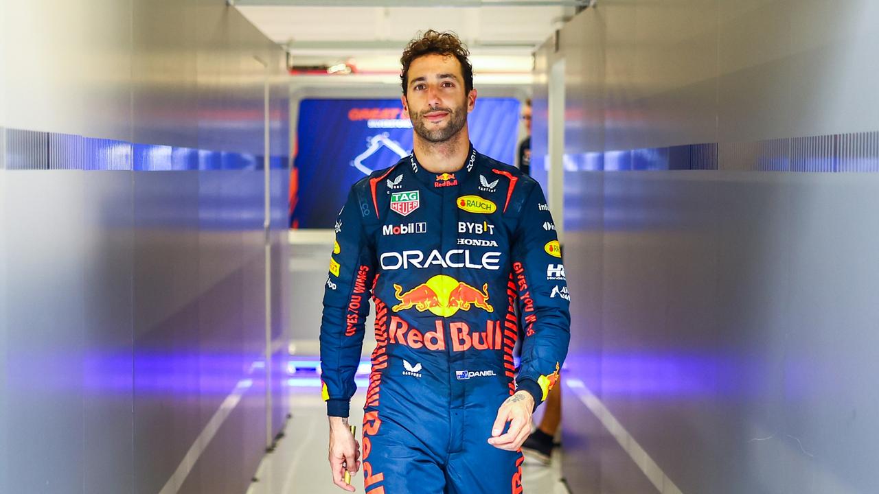 Daniel Ricciardo testing the Red Bull at Silverstone last week. Photo by Mark Thompson/Getty Images.