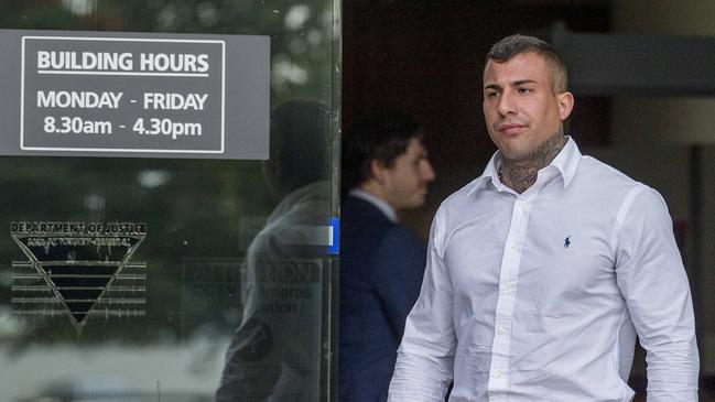 Harley Barbaro outside Southport Courthouse. Picture: Jerad Williams