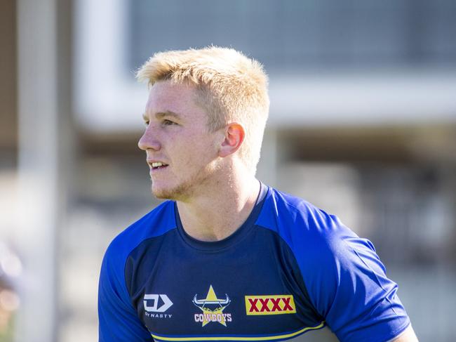 Tom Dearden during a Cowboys training session at the club's high performance facility at the Hutchison Builders Centre. Picture: Cowboys Media