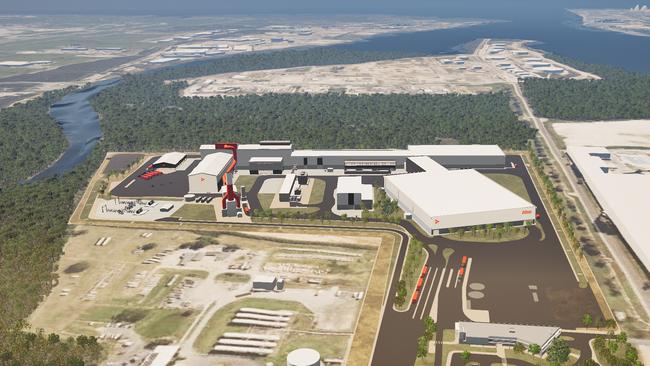 An artist's impression of Westview Group’s Pinkenba steel mill, planned to open in 2027.