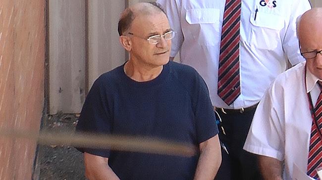 Domenic Perre being led into Adelaide Magistrates Court in March 2018. Picture: NINE NEWS