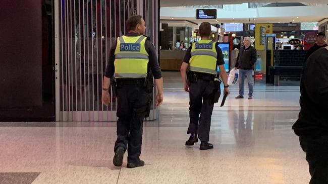 Victoria Police patrolling Westfield Fountain Gate. Picture: Supplied