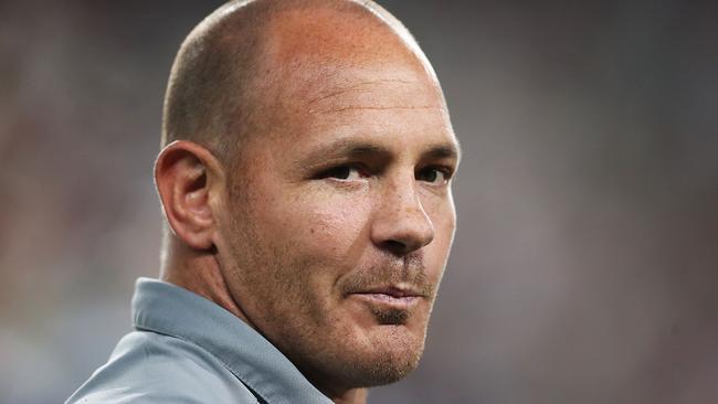 SYDNEY, AUSTRALIA — SEPTEMBER 23: Matt Scott of the Cowboys looks on before the NRL Preliminary Final match between the Sydney Roosters and the North Queensland Cowboys at Allianz Stadium on September 23, 2017 in Sydney, Australia. (Photo by Mark Metcalfe/Getty Images)