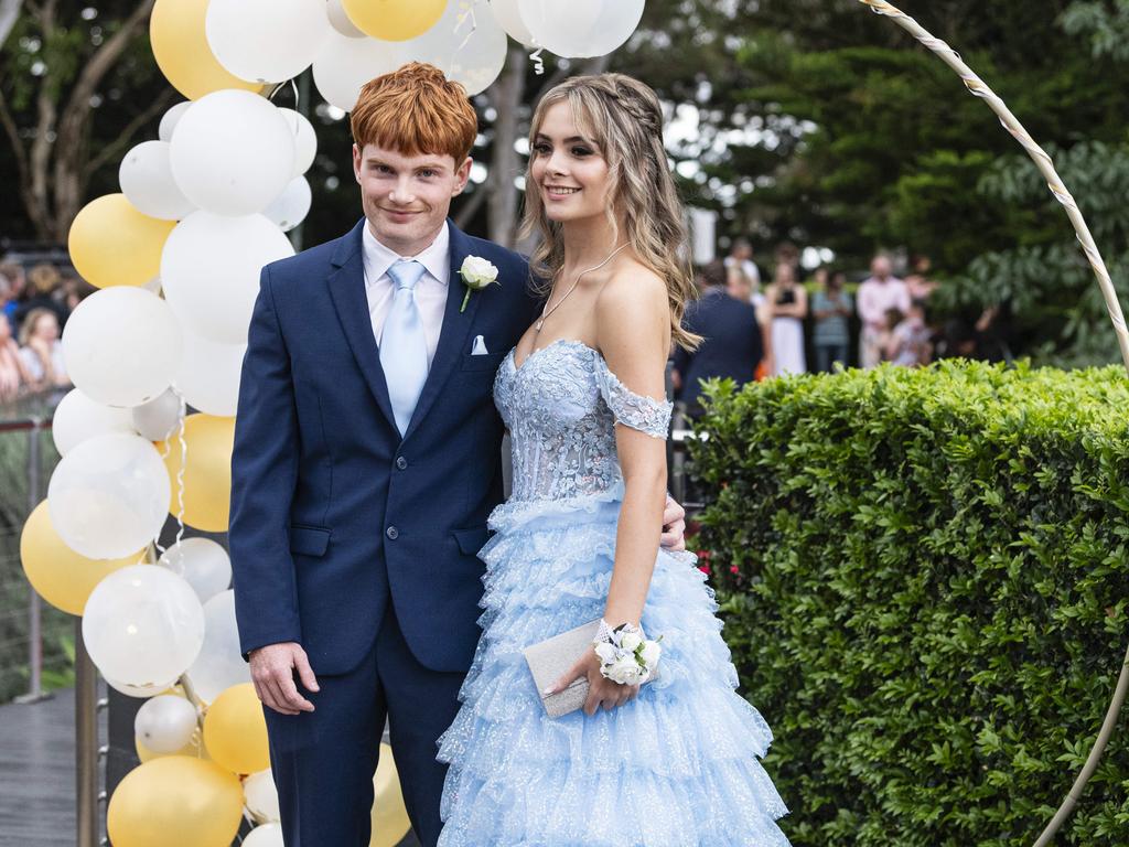 Zeke Jones and Paige Rennick at Centenary Heights State High School formal at Picnic Point, Friday, November 15, 2024. Picture: Kevin Farmer