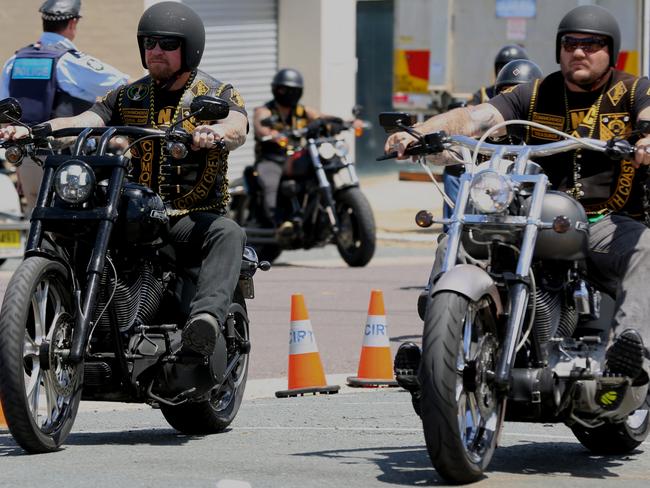 NSW’s tough consorting laws mean the traditional bikie “runs’’ and wearing colours in public had almost vanished.