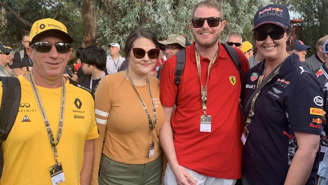 Tony Phillips and his family, who travelled to Melbourne from Gladstone for the event. Picture: Brianna Travers