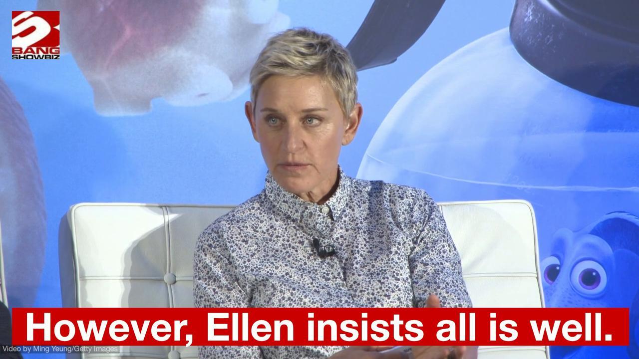 Ellen DeGeneres has denied her farmhouse in the UK was flooded