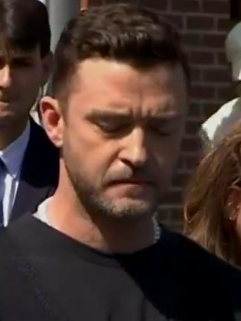 Justin Timberlake leaves court in Sag Harbor, New York. Picture: Supplied