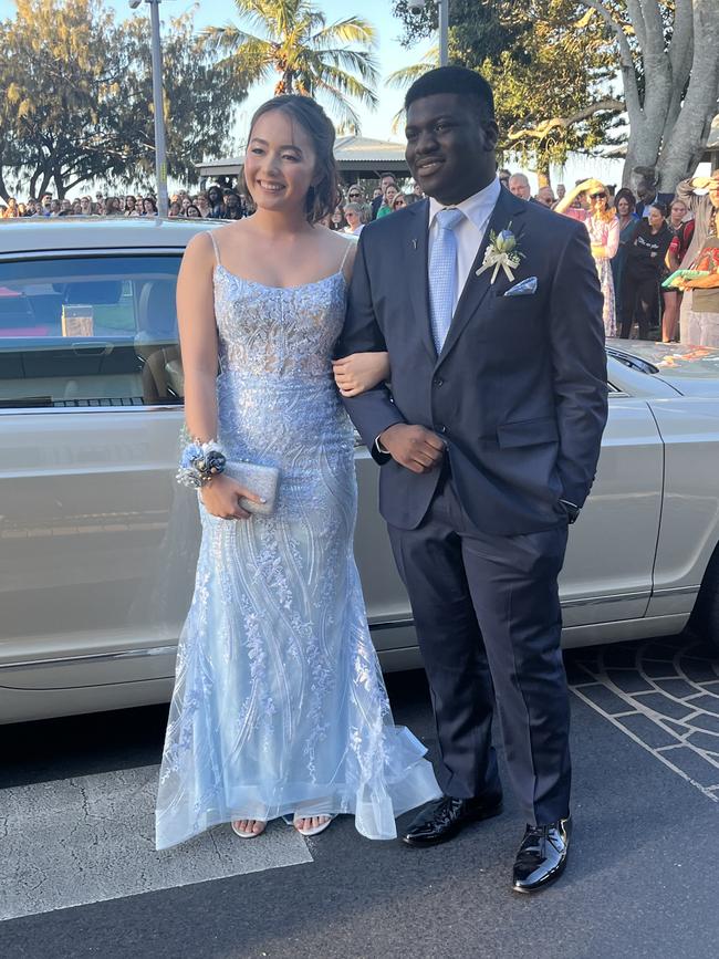 The students of Fraser Coast Anglican College arrive at their formal.