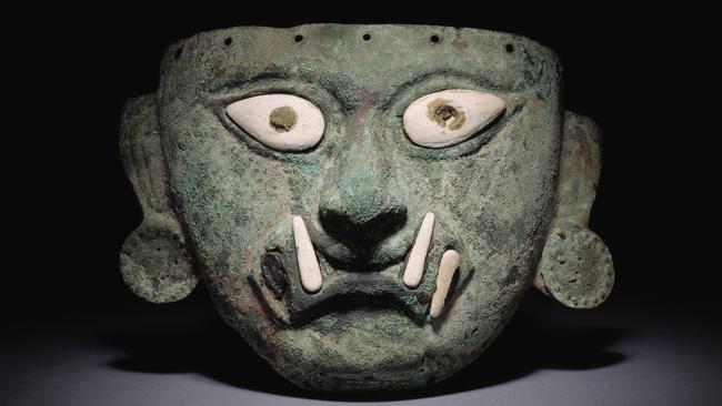 Copper burial mask with face of Ai Apaec. Machu Picchu and the golden empires of Peru Australian Museum to 11 May