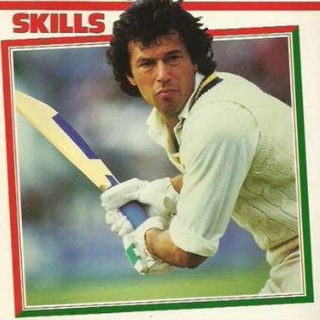 Imran Khan captained Pakistan’s cricket team through the ‘80s. Picture: eBay.