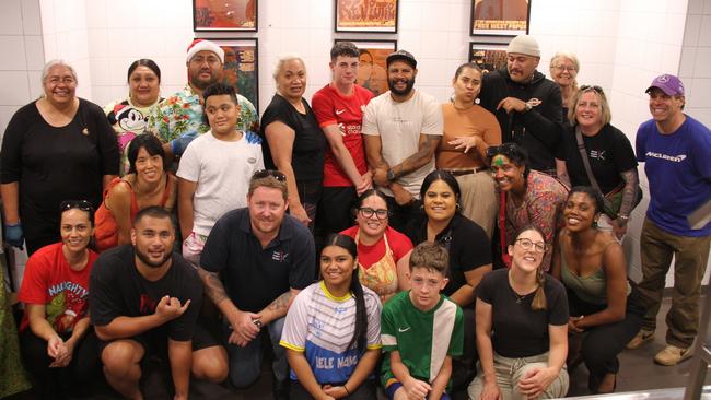 Alice Springs residents were treated to a free Christmas lunch, Christmas Day 2024, thanks to Treat me Good Cafe owner Shahnie Fitisemanu and her team of dedicated volunteers. Picture: Gera Kazakov