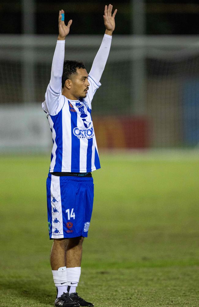 Action shots from the fifth annual GleNTi Cup between Hellenic AC and Darwin Olympic SC, June 3, 2025. Picture: Pema Tamang Pakhrin