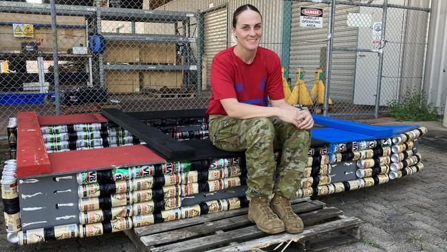 Sergeant Vittoria Vitiello from 1st Combat Engineer Regiment is leading the team for the Darwin Lions Beer Can Regatta on Sunday, June 8. Their vessel won last year's race.