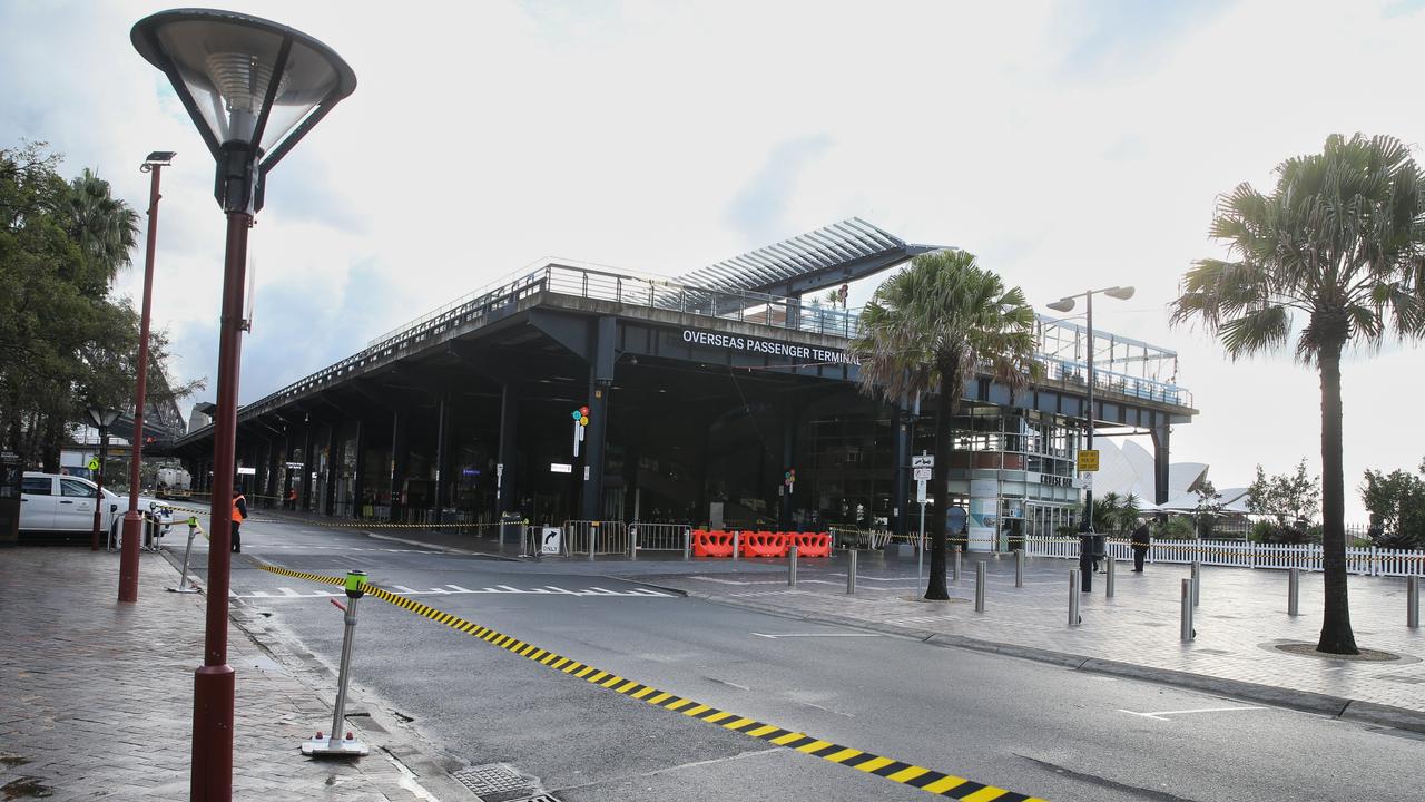 Staff await the arrival of Pacific Adventures after a passenger fell overboard on Monday. Picture: NCA NewsWire / Gaye Gerard