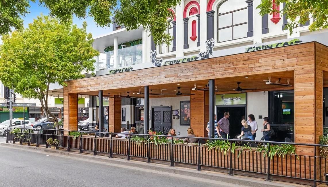 Giddy Goat Cafe and Bar in Rockhampton's East St sold this year for more than $3.5million. Picture: Real Estate