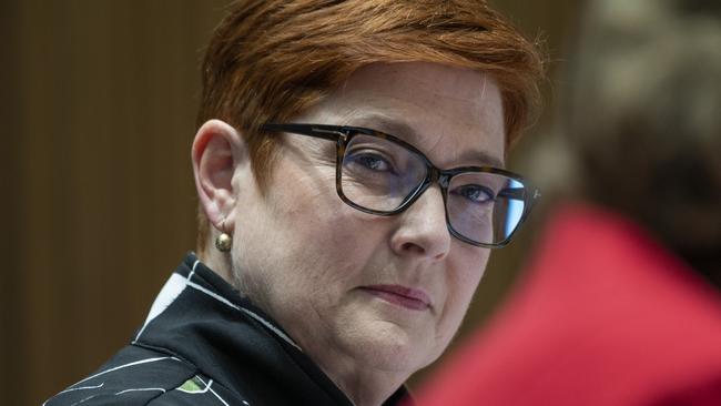 Minister for Foreign Affairs, Marise Payne at senate estimates. Picture: NCA NewsWire / Martin Ollman