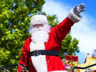 2014 Christmas Pageant. Santa waves to the kiddies