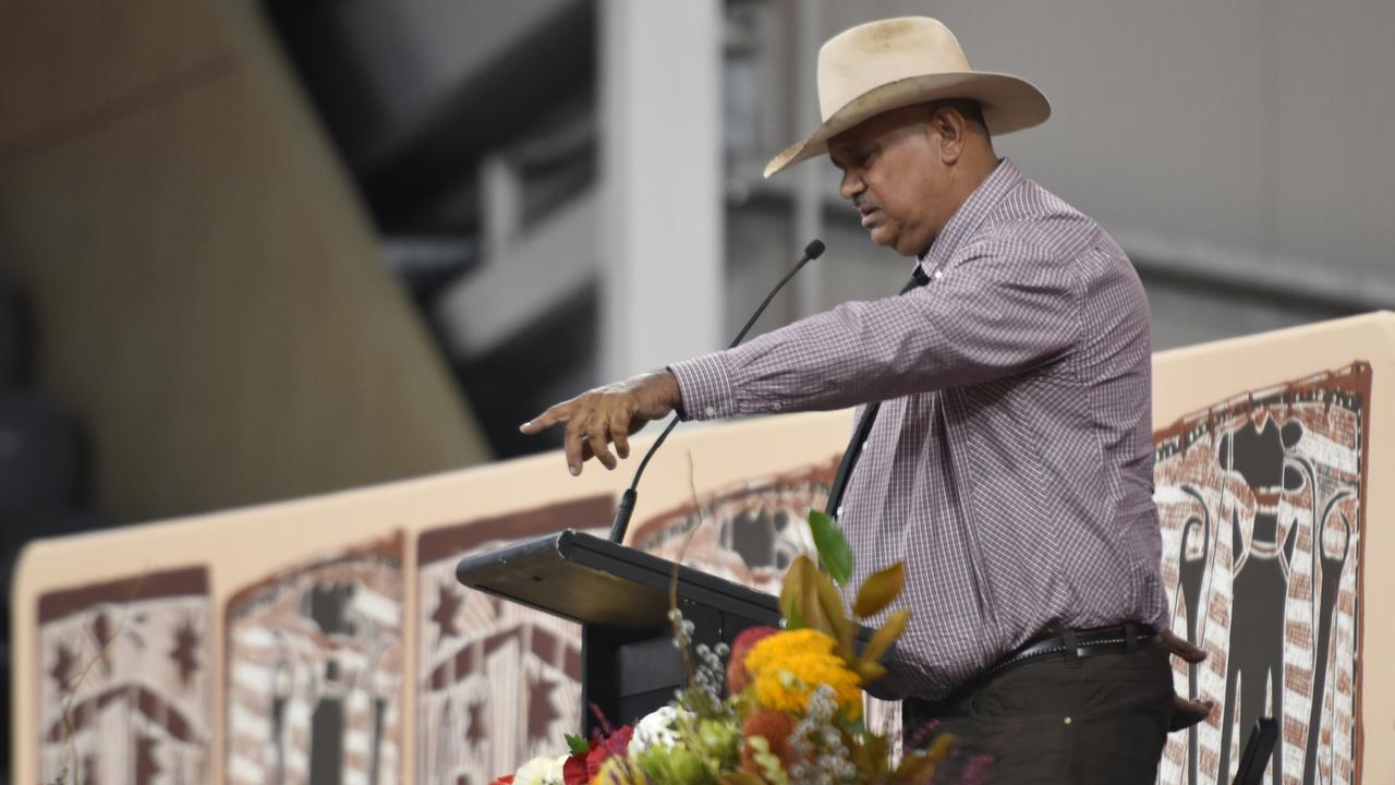 Roper Gulf Regional Council mayor Tony Jack at the state funeral for Dr Bush Blanasi on Friday, December 15.